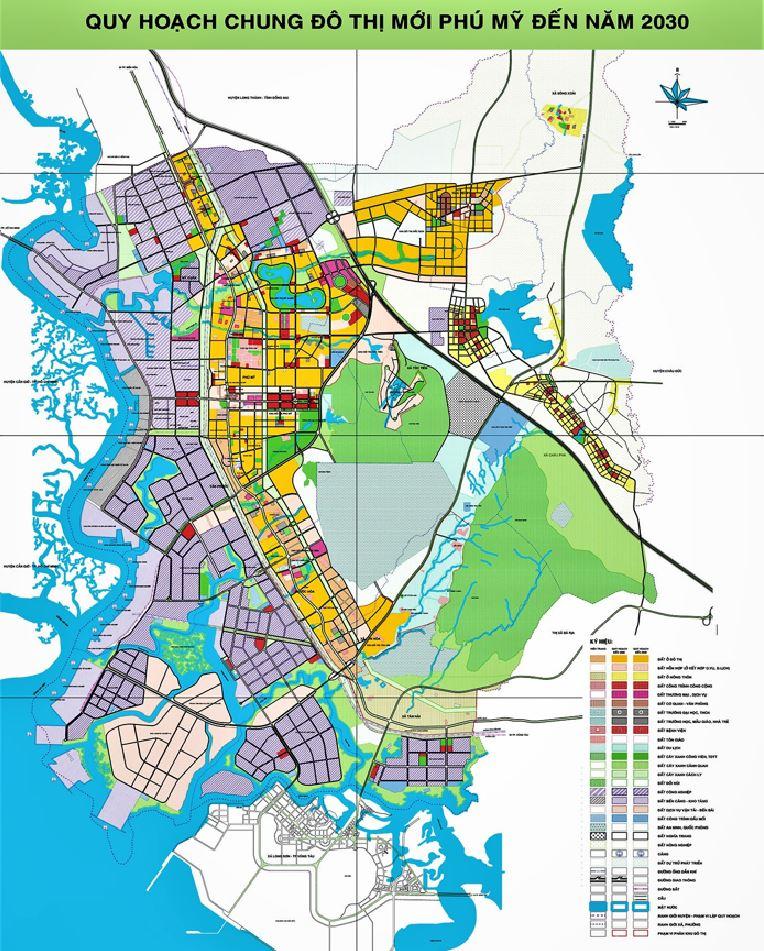 Bản đồ quy hoạch thị xã Phú Mỹ 2023 - 2030